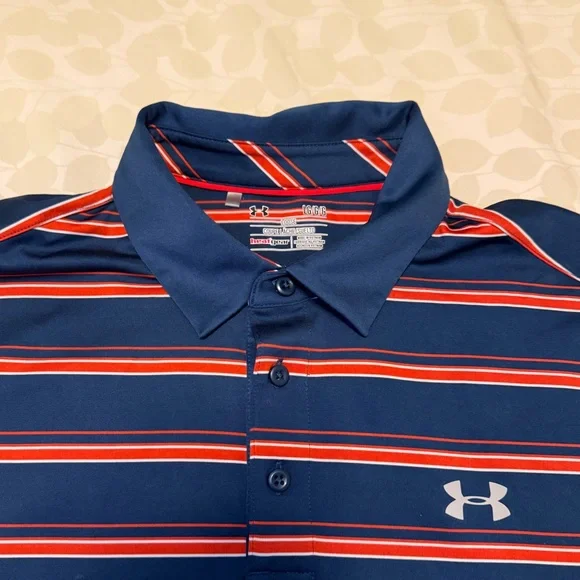 Under Armour Blue and orange Performance Polo Shirt - Picture 2 of 6